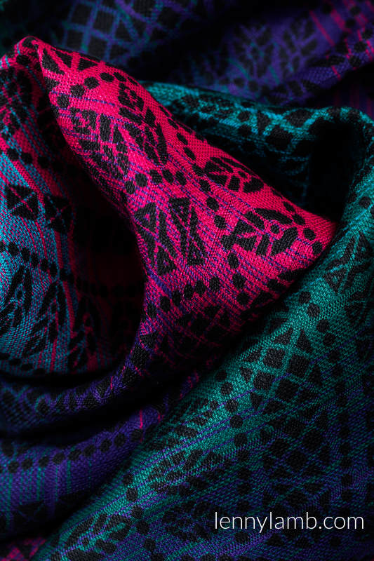 Lenny Lamb - Muslin Square - PEACOCK'S TAIL - BLACK OPAL PEACOCK S TAIL BLACK OPAL