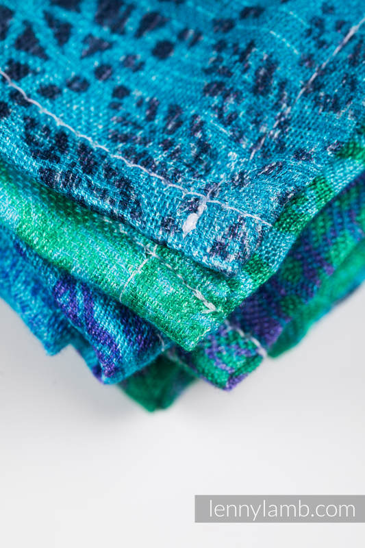 Lenny Lamb - Muslin Square - PEACOCK'S TAIL - FANTASY (grade B) PEACOCK S TAIL FANTASY B