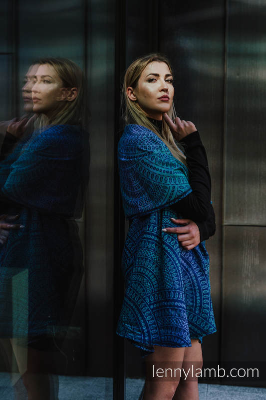 Lenny Lamb - Long Cardigan - size L/XL - PEACOCK'S TAIL PROVANCE (89% cotton L XL PEACOCK S TAIL PROVANCE Lenny Lamb - Long Cardigan - size L/XL - PEACOCK'S TAIL PROVANCE (89% cotton L XL PEACOCK S TAIL PROVANCE