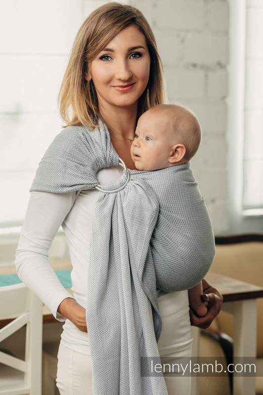 Lenny Lamb - Ring Sling LITTLE HERRINGBONE GREY B