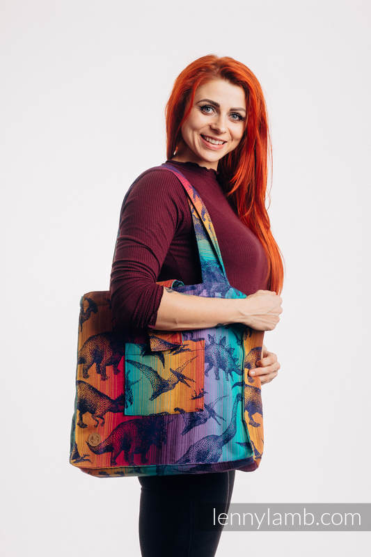 Lenny Lamb - Shoulder bag made of wrap fabric (100% cotton) - JURASSIC PARK - NEW ERA - standard size 37cmx37cm JURASSIC PARK NEW ERA Lenny Lamb - Shoulder bag made of wrap fabric (100% cotton) - JURASSIC PARK - NEW ERA - standard size 37cmx37cm JURASSIC PARK NEW ERA