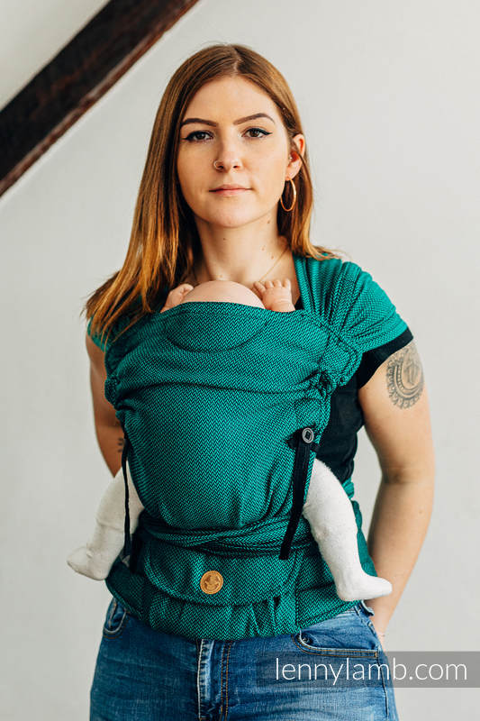 Lenny Lamb - My First Baby Carrier - LennyHybrid Half Buckle EMERALD Lenny Lamb - My First Baby Carrier - LennyHybrid Half Buckle EMERALD