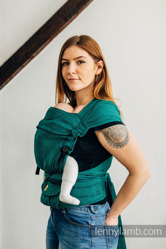 Lenny Lamb - My First Baby Carrier - LennyHybrid Half Buckle EMERALD