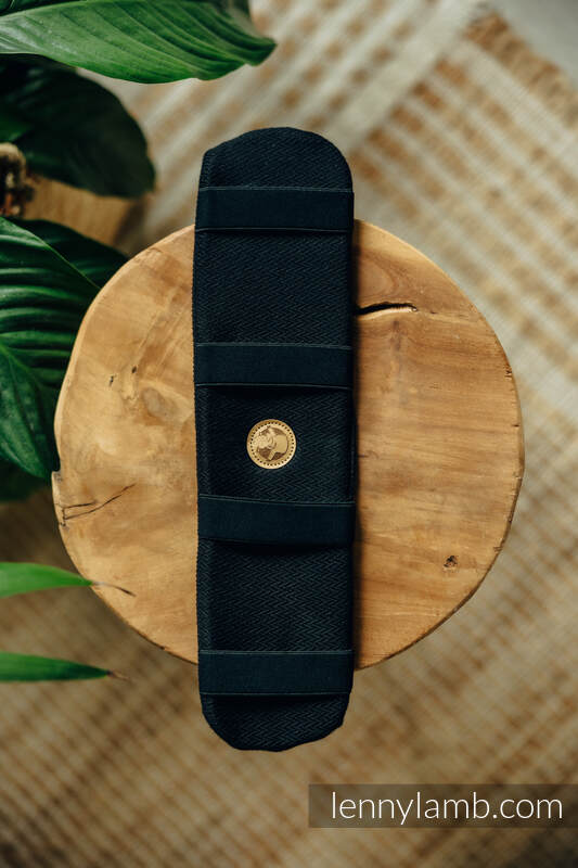 Lenny Lamb - Lumbar support maxi - LITTLE HERRINGBONE EBONY BLACK LITTLE HERRINGBONE EBONY BLACK