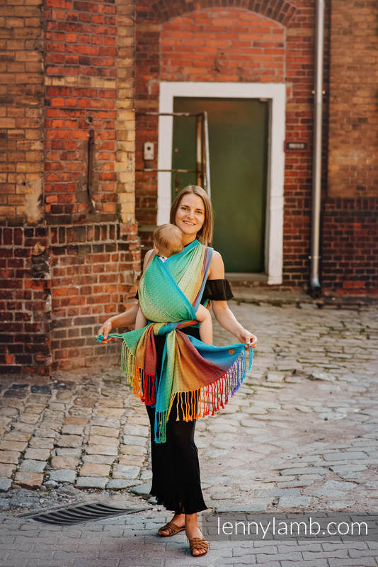 Lenny Lamb - Baby Wrap with Fringes LITTLE LOVE JUNGLE S