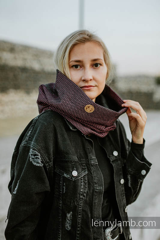 Lenny Lamb - Snood Scarf (Outer fabric - 60% cotton 28% linen 12% tussah silk; Lining - 100% cotton) - LITTLE PEARL - VARIETE & BLACK LITTLE PEARL VARIETE BLACK Lenny Lamb - Snood Scarf (Outer fabric - 60% cotton 28% linen 12% tussah silk; Lining - 100% cotton) - LITTLE PEARL - VARIETE & BLACK LITTLE PEARL VARIETE BLACK