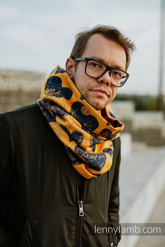 Lenny Lamb - Snood Scarf (100% cotton) - LOVKA MUSTARD & NAVY BLUE & ABMER LOVKA MUSTARD NAVY BLUE ABMER Lenny Lamb - Snood Scarf (100% cotton) - LOVKA MUSTARD & NAVY BLUE & ABMER LOVKA MUSTARD NAVY BLUE ABMER
