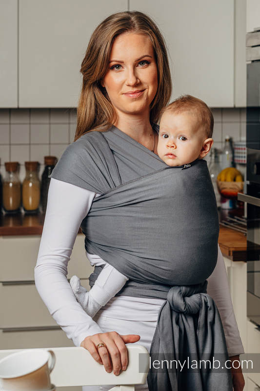 Lenny Lamb - Stretchy/Elastic Baby Sling - Anthracite - standard size 5.0 m (grade B) B