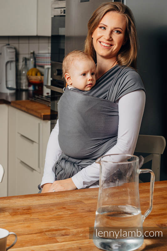 Lenny Lamb - Stretchy/Elastic Baby Sling - Anthracite - standard size 5.0 m (grade B) B