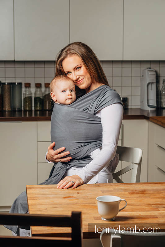 Lenny Lamb - Stretchy/Elastic Baby Sling - Anthracite - standard size 5.0 m (grade B) B