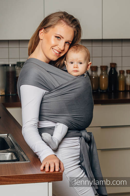 Lenny Lamb - Stretchy/Elastic Baby Sling - Anthracite - standard size 5.0 m (grade B) B