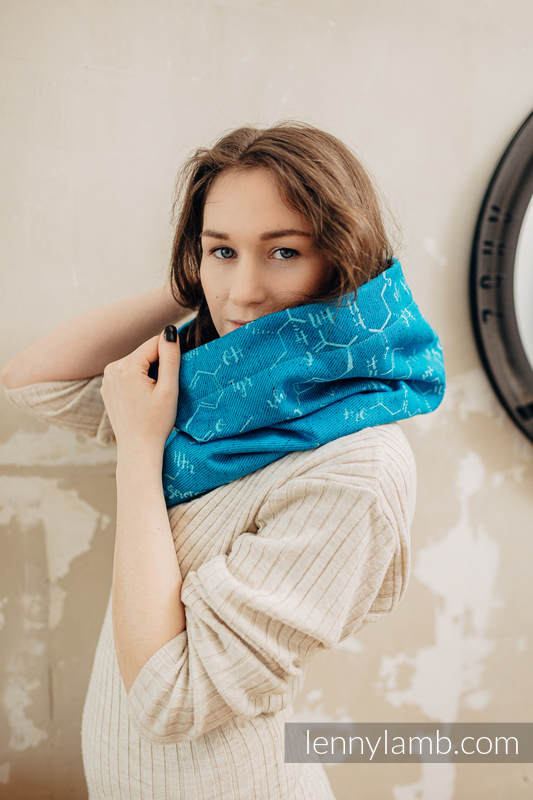 Lenny Lamb - Snood Scarf (Outer fabric - 72% cotton LOVE HORMONES LOVE OCEAN TURQUOISE Lenny Lamb - Snood Scarf (Outer fabric - 72% cotton LOVE HORMONES LOVE OCEAN TURQUOISE