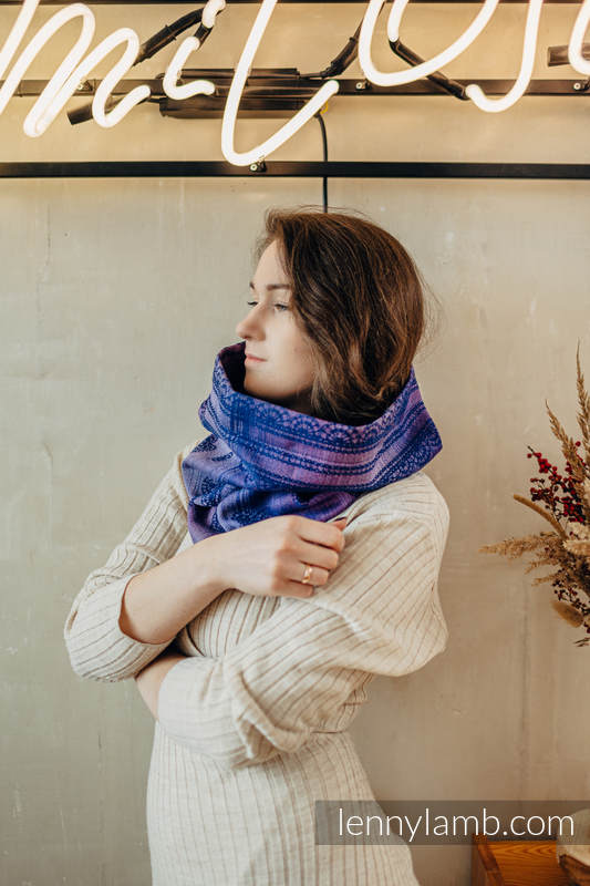Lenny Lamb - Snood Scarf (Outer fabric - 65% cotton 25% linen 10% tussah silk; Lining - 100% cotton) - SPACE LACE & SUGILITE SPACE LACE SUGILITE