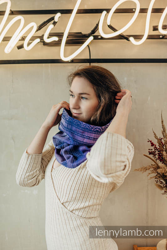 Lenny Lamb - Snood Scarf (Outer fabric - 65% cotton 25% linen 10% tussah silk; Lining - 100% cotton) - SPACE LACE & SUGILITE SPACE LACE SUGILITE