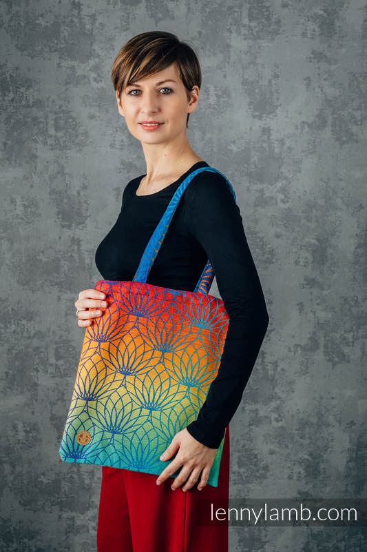 Lenny Lamb - Shopping bag made of wrap fabric (100% cotton) - RAINBOW LOTUS RAINBOW LOTUS Lenny Lamb - Shopping bag made of wrap fabric (100% cotton) - RAINBOW LOTUS RAINBOW LOTUS