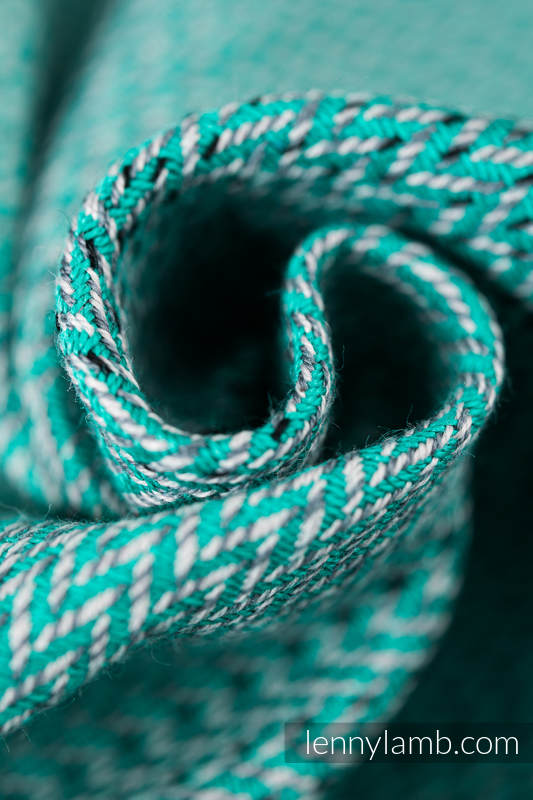 Lenny Lamb - Shopping bag made of wrap fabric (100% cotton) - LITTLE HERRINGBONE OMBRE GREEN  LITTLE HERRINGBONE OMBRE GREEN