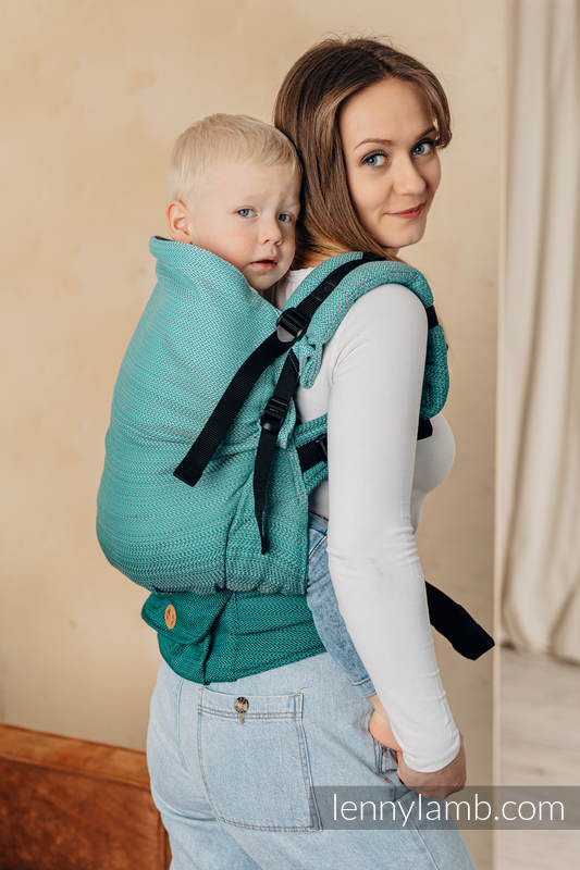 Lenny Lamb - LennyPreschool Carrier LITTLE HERRINGBONE OMBRE GREEN Lenny Lamb - LennyPreschool Carrier LITTLE HERRINGBONE OMBRE GREEN