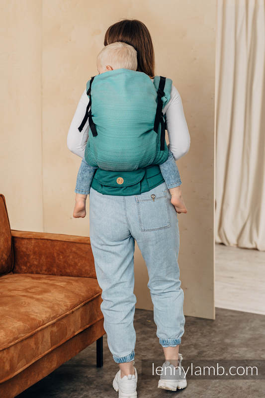 Lenny Lamb - LennyPreschool Carrier LITTLE HERRINGBONE OMBRE GREEN