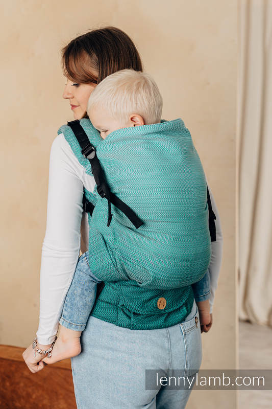 Lenny Lamb - LennyPreschool Carrier LITTLE HERRINGBONE OMBRE GREEN