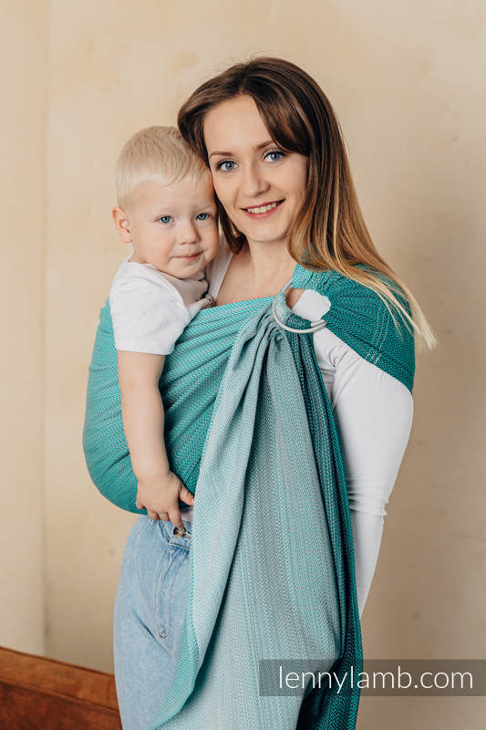 Lenny Lamb - Ring Sling LITTLE HERRINGBONE OBMRE GREEN