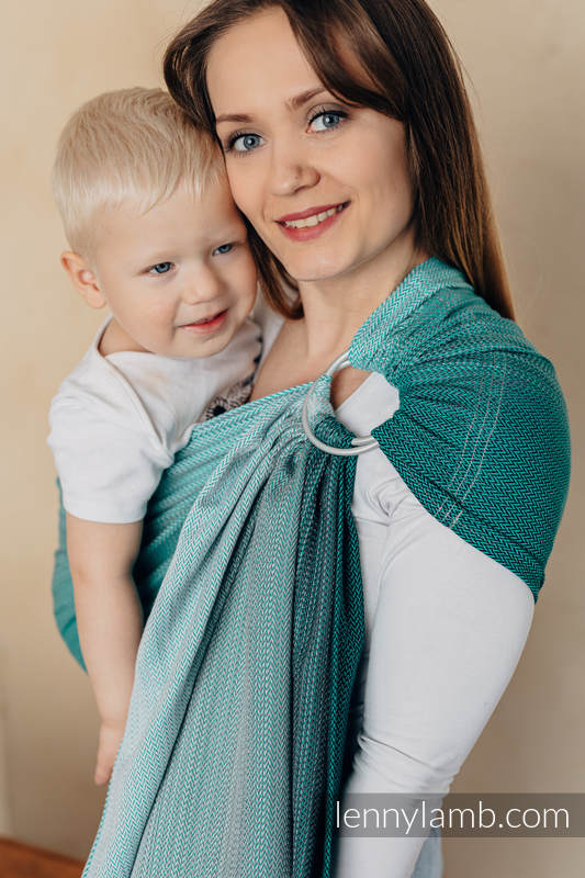 Lenny Lamb - Ring Sling LITTLE HERRINGBONE OBMRE GREEN