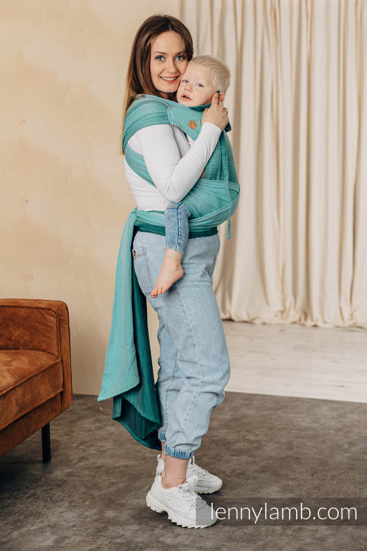 Lenny Lamb - WRAP-TAI carrier Toddler with hood/ herringbone twill / 100% cotton / LITTLE HERRINGBONE OMBRE GREEN WRAP TAI LITTLE HERRINGBONE OMBRE GREEN Lenny Lamb - WRAP-TAI carrier Toddler with hood/ herringbone twill / 100% cotton / LITTLE HERRINGBONE OMBRE GREEN WRAP TAI LITTLE HERRINGBONE OMBRE GREEN