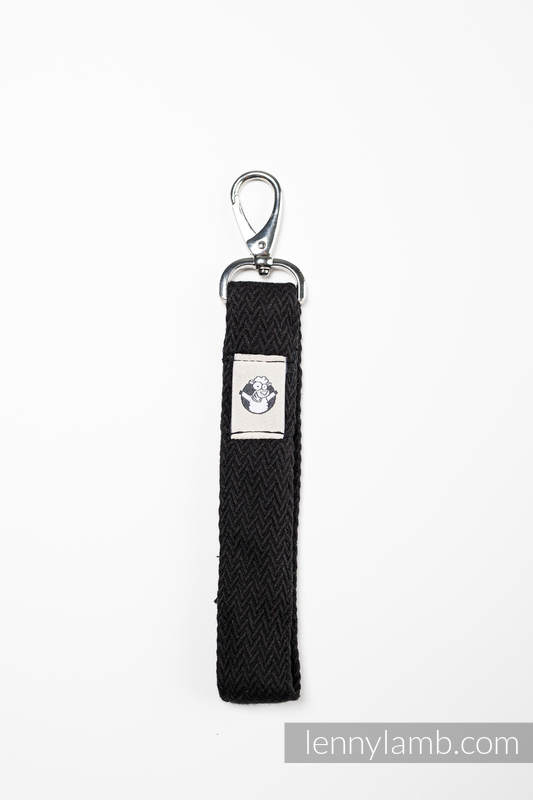 Lenny Lamb - Lanyard LITTLE HERRINGBONE EBONY BLACK Lenny Lamb - Lanyard LITTLE HERRINGBONE EBONY BLACK