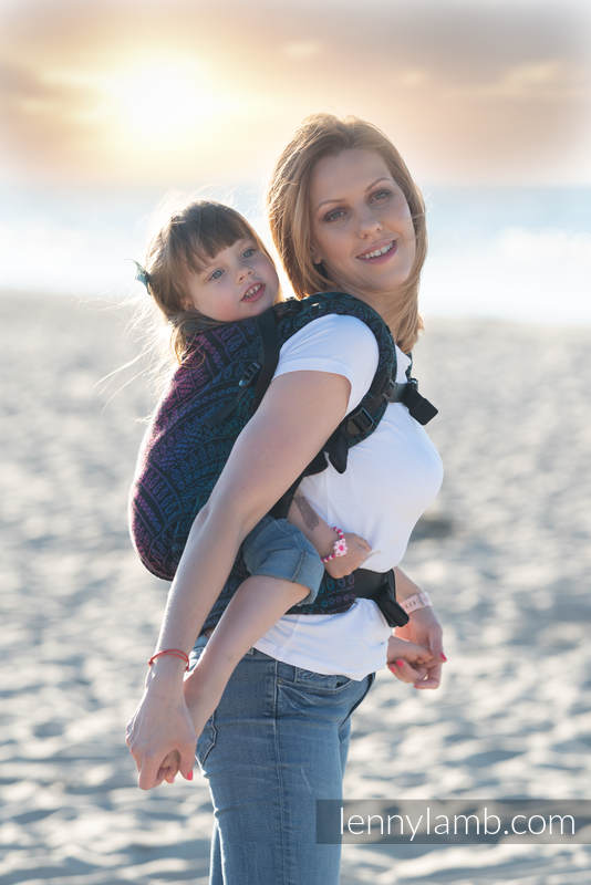Lenny Lamb - LennyPreschool Carrier PEACOCK S TAIL BLACK OPAL