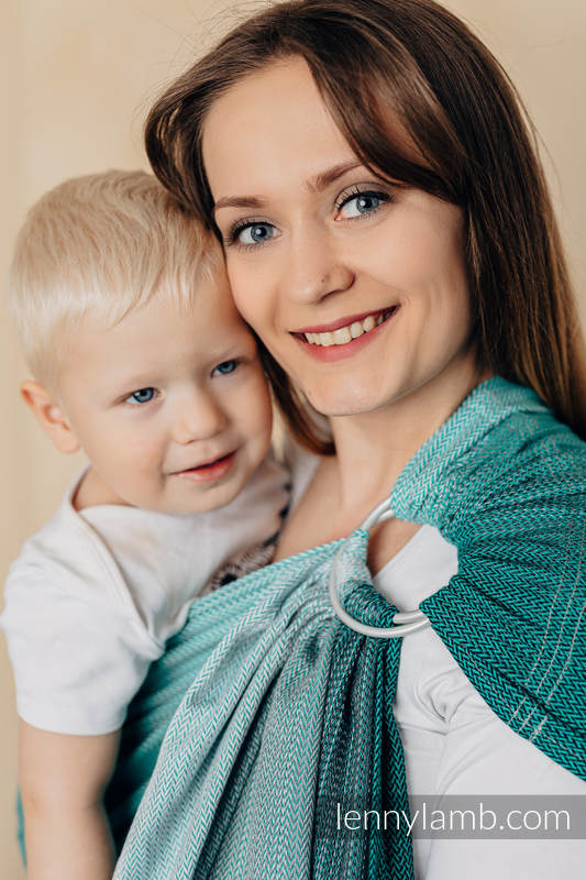 Lenny Lamb - Ring Sling LITTLE HERRINGBONE OBMRE GREEN B