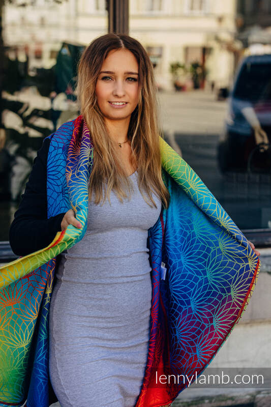 Lenny Lamb - Long Cardigan - size 2XL/3XL - RAINBOW LOTUS (98% cotton RAINBOW LOTUS