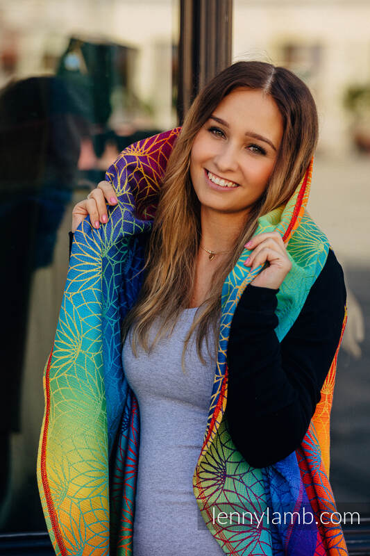 Lenny Lamb - Long Cardigan - size 2XL/3XL - RAINBOW LOTUS (98% cotton RAINBOW LOTUS