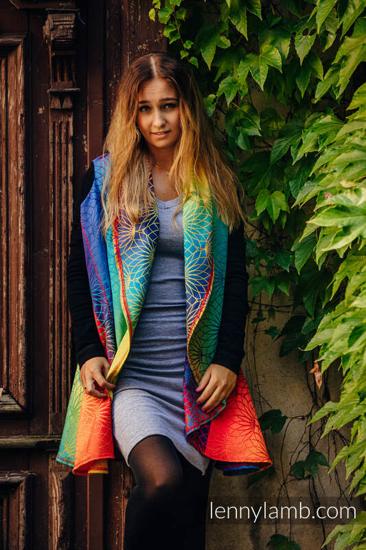 Lenny Lamb - Long Cardigan - size L/XL - PRAINBOW LOTUS (98% cotton L XL PRAINBOW LOTUS