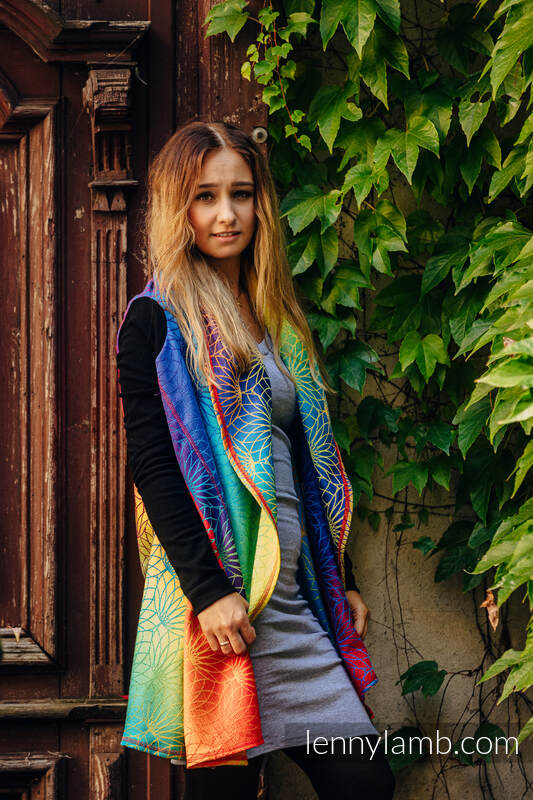 Lenny Lamb - Long Cardigan - size L/XL - PRAINBOW LOTUS (98% cotton L XL PRAINBOW LOTUS