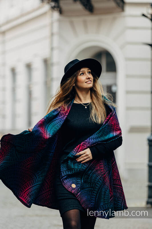 Lenny Lamb - Long Cardigan - size 2XL/3XL - PEACOCK'S TAIL - BLACK OPAL (65% cotton PEACOCK S TAIL BLACK OPAL Lenny Lamb - Long Cardigan - size 2XL/3XL - PEACOCK'S TAIL - BLACK OPAL (65% cotton PEACOCK S TAIL BLACK OPAL