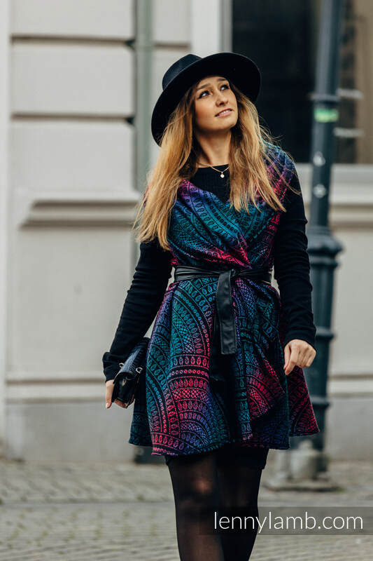 Lenny Lamb - Long Cardigan - Plus size - PEACOCK'S TAIL - BLACK OPAL (65% cotton PEACOCK S TAIL BLACK OPAL Lenny Lamb - Long Cardigan - Plus size - PEACOCK'S TAIL - BLACK OPAL (65% cotton PEACOCK S TAIL BLACK OPAL