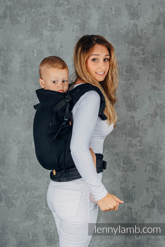 Lenny Lamb - LennyPreschool Carrier LITTLE HERRINGBONE EBONY BLACK Lenny Lamb - LennyPreschool Carrier LITTLE HERRINGBONE EBONY BLACK