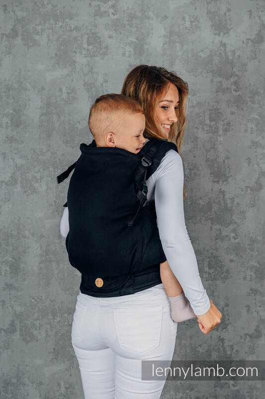 Lenny Lamb - LennyPreschool Carrier LITTLE HERRINGBONE EBONY BLACK