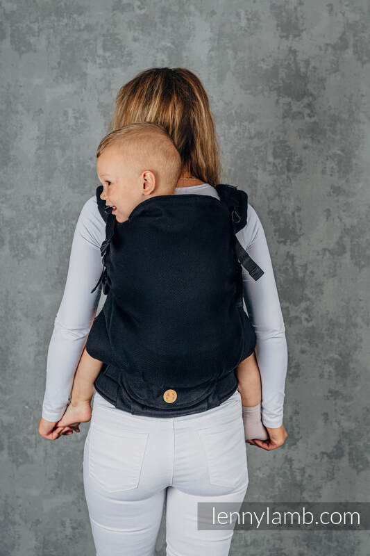Lenny Lamb - LennyPreschool Carrier LITTLE HERRINGBONE EBONY BLACK