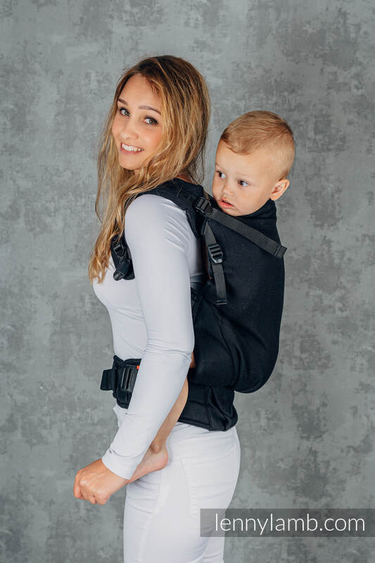 Lenny Lamb - LennyPreschool Carrier LITTLE HERRINGBONE EBONY BLACK