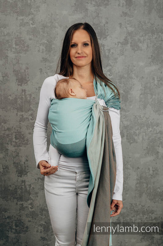 Lenny Lamb - My First Ring Sling LITTLE HERRINGBONE BABY MINT Lenny Lamb - My First Ring Sling LITTLE HERRINGBONE BABY MINT