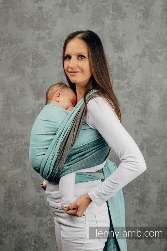 Lenny Lamb - My First Baby Sling LITTLE HERRINGBONE BABY MINT XL Lenny Lamb - My First Baby Sling LITTLE HERRINGBONE BABY MINT XL