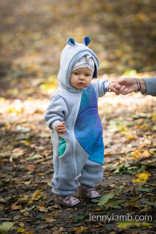 Lenny Lamb - Jumpsuit for a child - size 86 - Gray melange & Peacock's Tail - Fantasy 