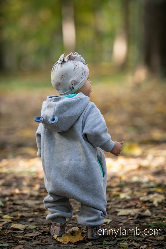 Lenny Lamb - Jumpsuit for a child - size 86 - Gray melange & Peacock's Tail - Fantasy 