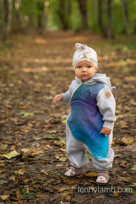 Lenny Lamb - Jumpsuit for a child - size 86 - Gray melange & Peacock's Tail - Fantasy 