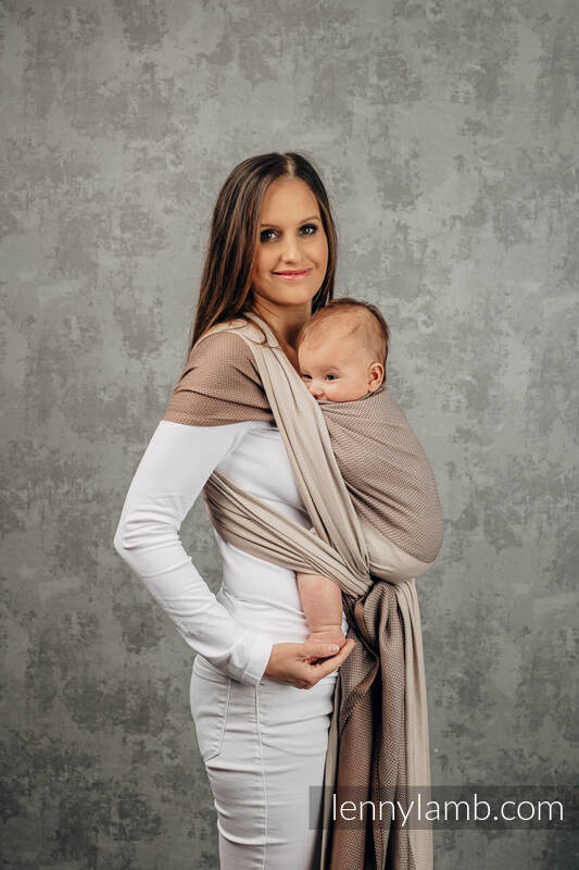 Lenny Lamb - My First Baby Sling LITTLE HERRINGBONE BABY CAFFE LATTE S B Lenny Lamb - My First Baby Sling LITTLE HERRINGBONE BABY CAFFE LATTE S B