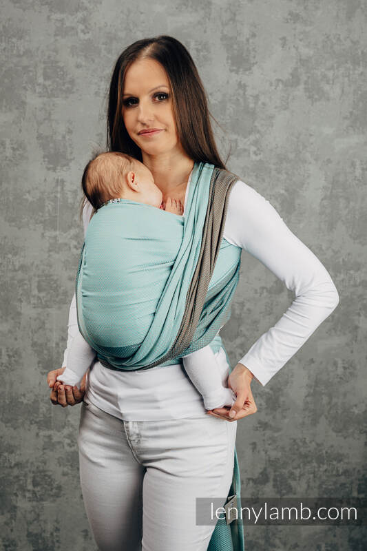Lenny Lamb - My First Baby Sling LITTLE HERRINGBONE BABY MINT L B