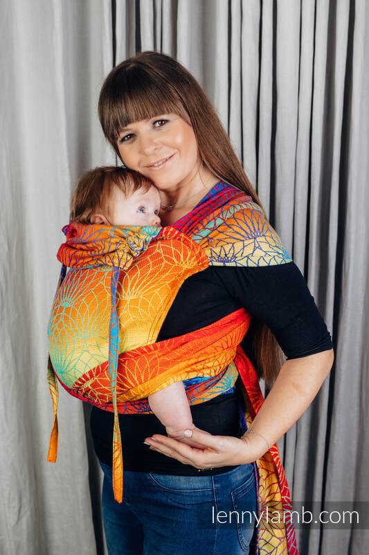 Lenny Lamb - WRAP-TAI carrier Mini with hood/ jacquard twill / 100% cotton / RAINBOW LOTUS WRAP TAI RAINBOW LOTUS Lenny Lamb - WRAP-TAI carrier Mini with hood/ jacquard twill / 100% cotton / RAINBOW LOTUS WRAP TAI RAINBOW LOTUS