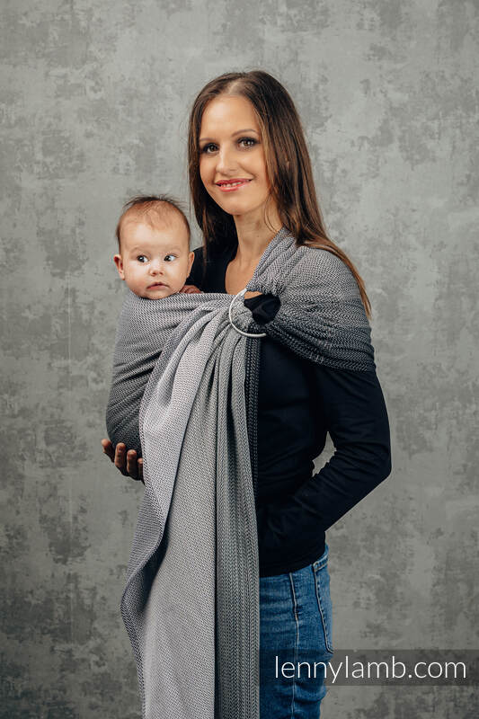 Lenny Lamb - Ring Sling LITTLE HERRINGBONE OBMRE GREY B