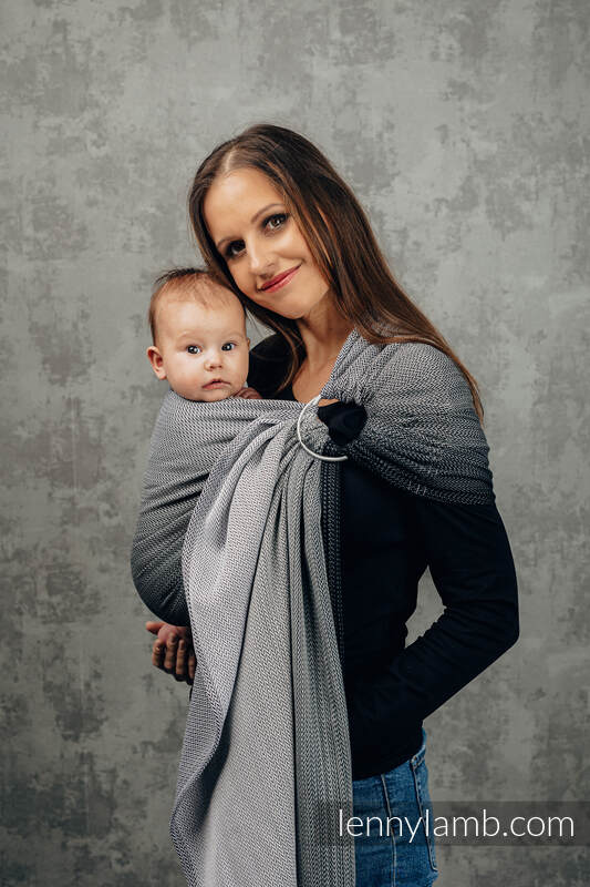 Lenny Lamb - Ring Sling LITTLE HERRINGBONE OBMRE GREY B