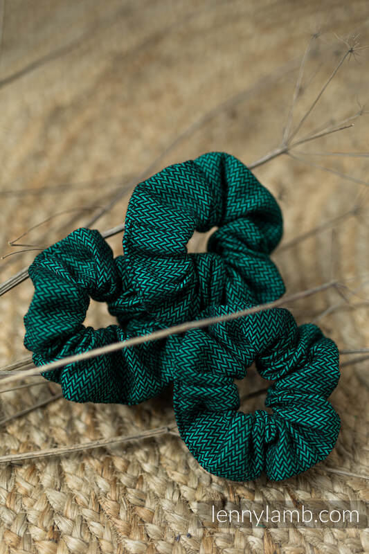 Lenny Lamb - Scrunchie - set of 3 - EMERALD EMERALD